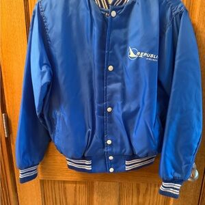 Blue Bomber Jacket Youth XL with Logo